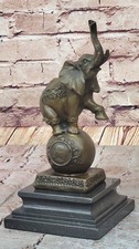 REMBRANDT BUGATTI BRONZE SCULPTURE ELEPHANT 9" INCHES!!! TALL FIGURINE