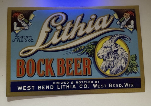 West bend lithia bock beer - west,