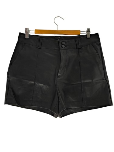 Short simili cuir - cuir, noir