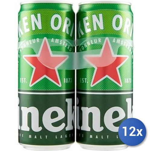12x boîtes heineken bière - 12x,