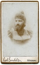 Bearded Lady ID'd Freak Circus Sideshow Barnum 1880s Goteborg Sweden CDV