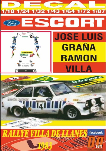 Decal ford escort mkii - ford, jose