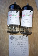2x 6P45S = EL509, EL519, 6KG6 Tetrode SVETLANA Tube MATCHED PAIR NEW & Sl. Used