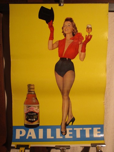 Affiche biere paillette pin - biere,