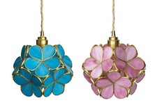 Petit Verre Mosaïque Lampe Avec Motif Floral Tiffany Style Verre Bleu O. Rose