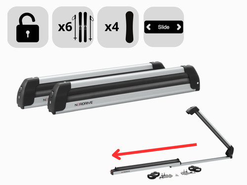 Porte skis voiture glissante - porte-skis,