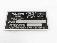3X Plaque De Données Pour