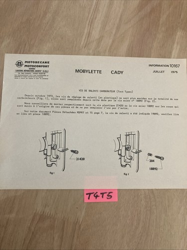 1975 note motobécane - 1975,