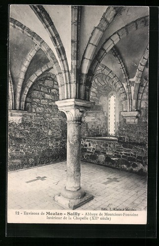 Cpa meulan sailly abbaye de - cpa,
