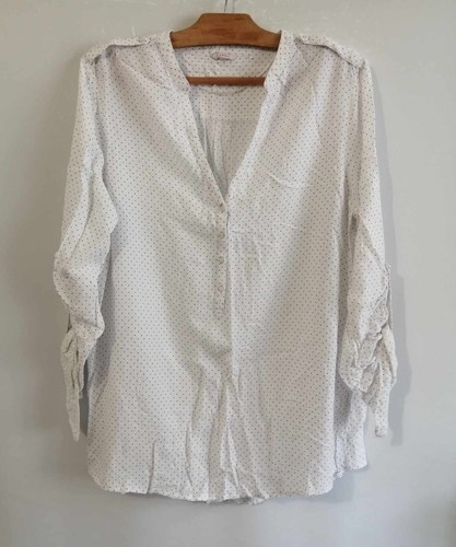 Blouse blanche pois noirs