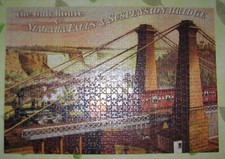 Puzzle 1000 pièces pont suspendu chutes du Niagara - complet - très bon état