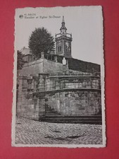 Old postcard Arlon - staircase and church of St-Donat