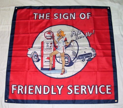 Mobil gas sign flag - mobil,