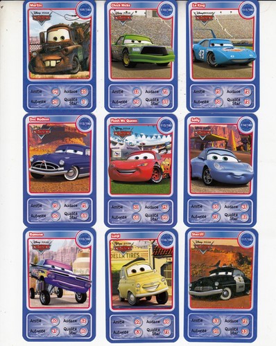 Lot cartes disney - 9, auchan