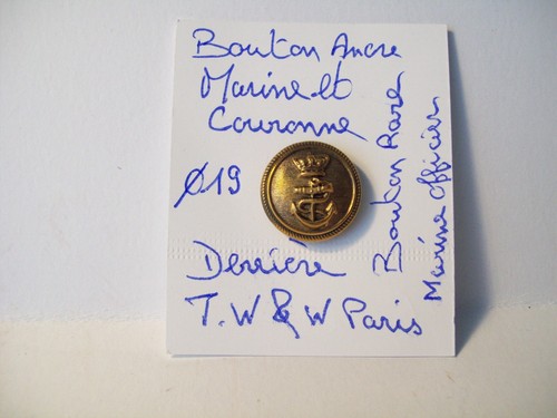 Rare bouton ancre marine - rare,