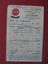 ++"1244" OLD INVOICE ANDRE PRESLIER ORLEANS DISPENSER COCA COLA 1950s
