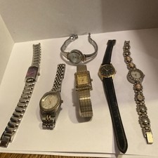 6 Vintage Ladies Watches Louis Pierre Milan Benet Fossil Armitron