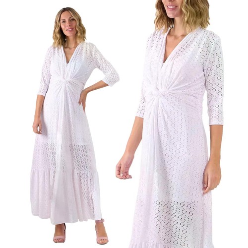 Robe longue double blanche - robe,