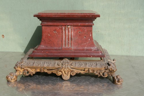 Lourd socle pendule bronze - socle,