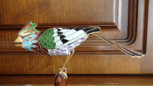 Oiseau laiton cloisonne - oiseau, en