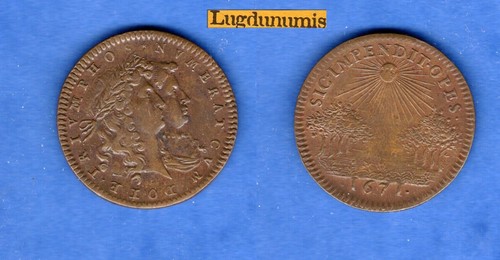 Jeton louis xiv marie - louis, et