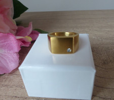 Chevalière homme dorée avec