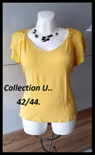 Beau T-shirt femme jaune T