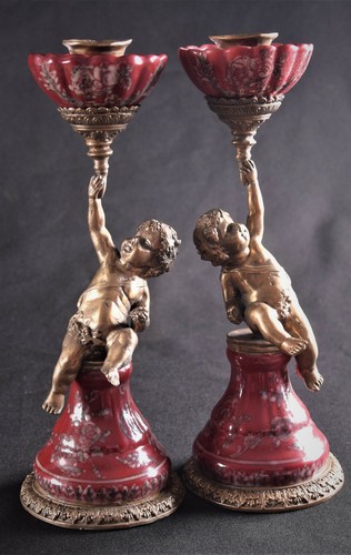 Porcelaine bronze chandelier - porcelaine,