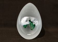 Presse papier sulfure ovoïde