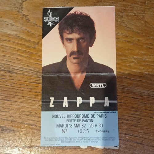 Zappa billet concert - billet,