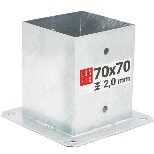 Douille pour poteau bois 70x70