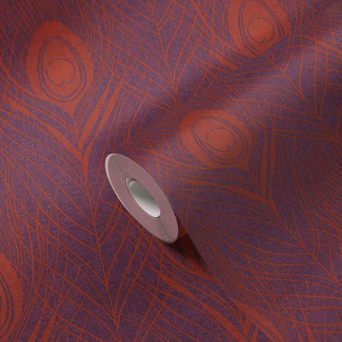Papier peint intissé magenta - papier,