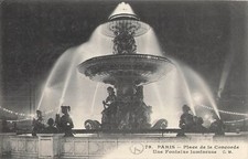 75 PARIS PLACE CONCORDE FONTAINE LUMINEUSE - 58218
