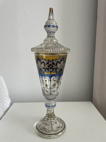 Bocal verre taillé ancien - bocal,