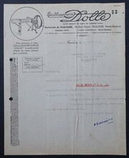 Invoice TOULOUSE 1953 AXE STRAW DOLLE billhead 155