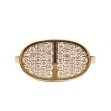 HERMES Chaine d'Ancre Verso Ring Diamond K18PG US#6.25~6.5 P0034685