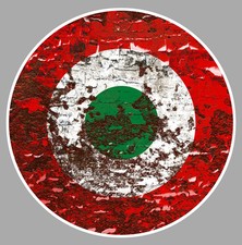  COCARDE ITALIE FIAT 500 VESPA ROUILLE VINTAGE MOD AUTOCOLLANT STICKER CA203.