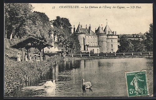 Cpa chastellux château - château, de