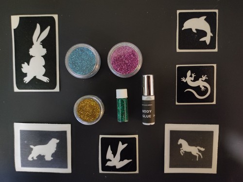 Kit complet pochoirs tatouages - complet,