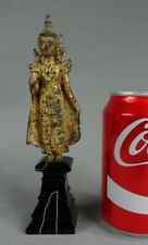 antique gilded bronze Buddha hard stone base Thailand antique asian budha