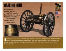 Gatling Gun Machine Gun Atlas Classic Firearms Card