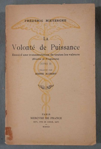 Volonté puissance tome - volonté,
