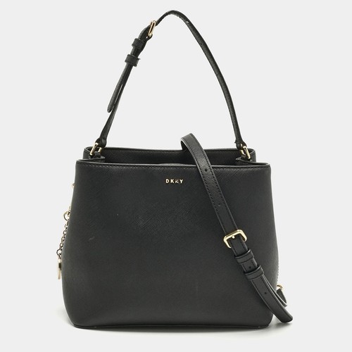 Sac seau cuir noir dkny - noir,
