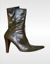 Bottines Cuir Kaki Zara