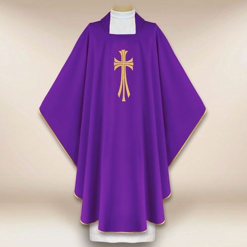Chasuble brodée croix - chasuble, “croix”