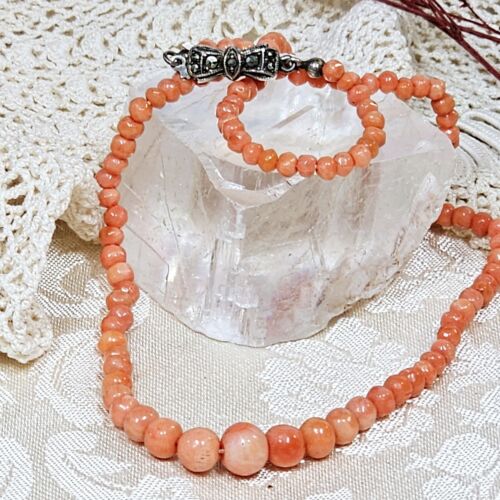 Collier corail art déco - corail,