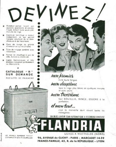 Publicité ancienne bloc