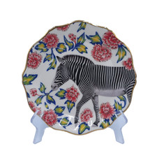 Anthropologie China NATURE TABLE Zebra Salad/Dessert Plate EXCELLENT