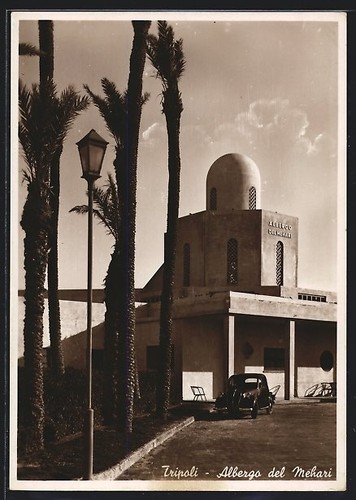 Cpa tripoli albergo del - cpa,