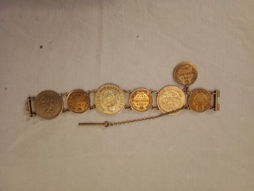 Argent bracelet pièces - argent,